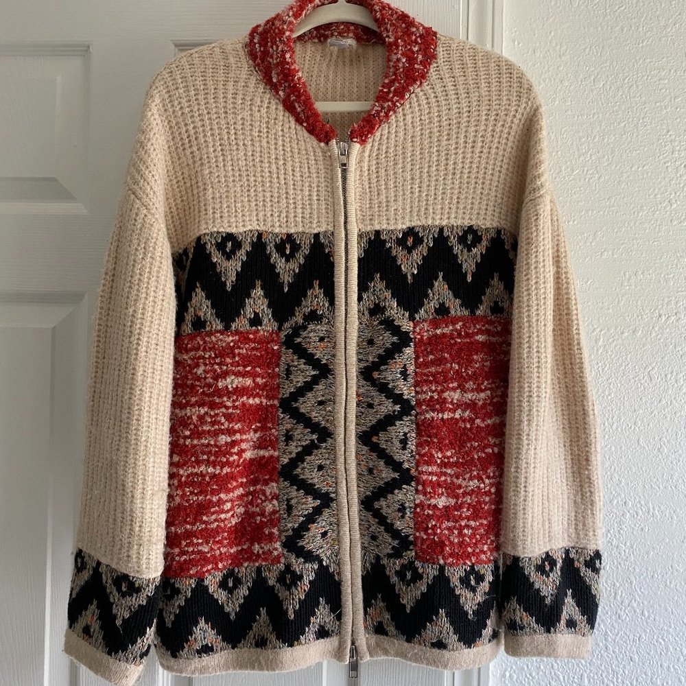 Urban Outfitters Cozy knit zip-up sweater, xs/s